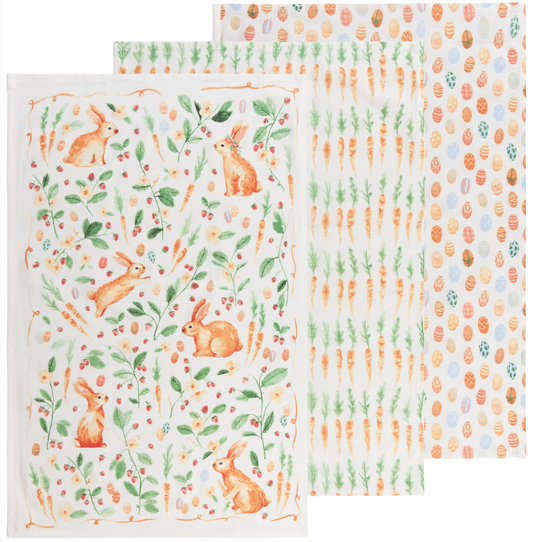 Easter Meadow Floursack Kitchen Towels (Set of 3) | Danica