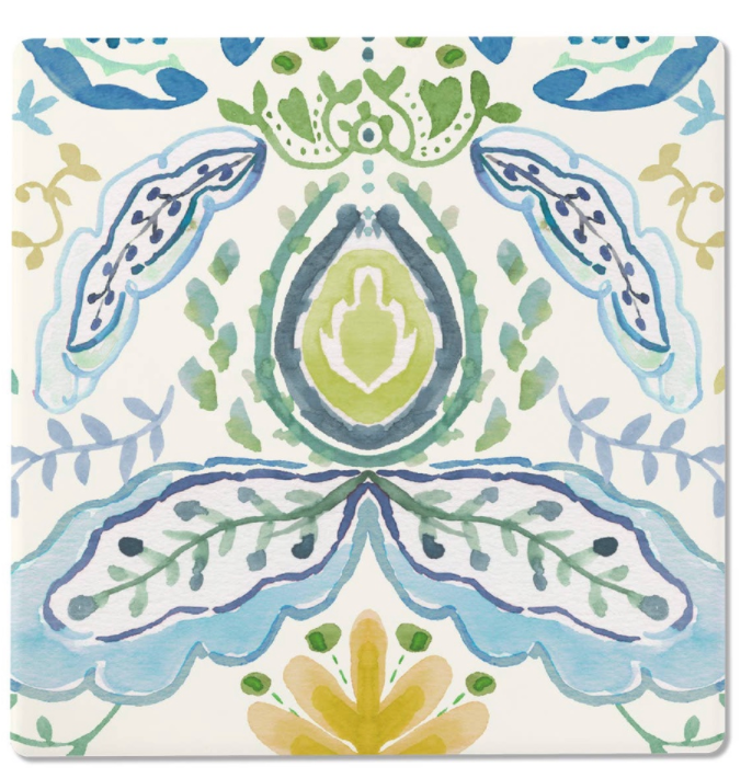 Azure & Ivy Ceramic Coasters | Boston International