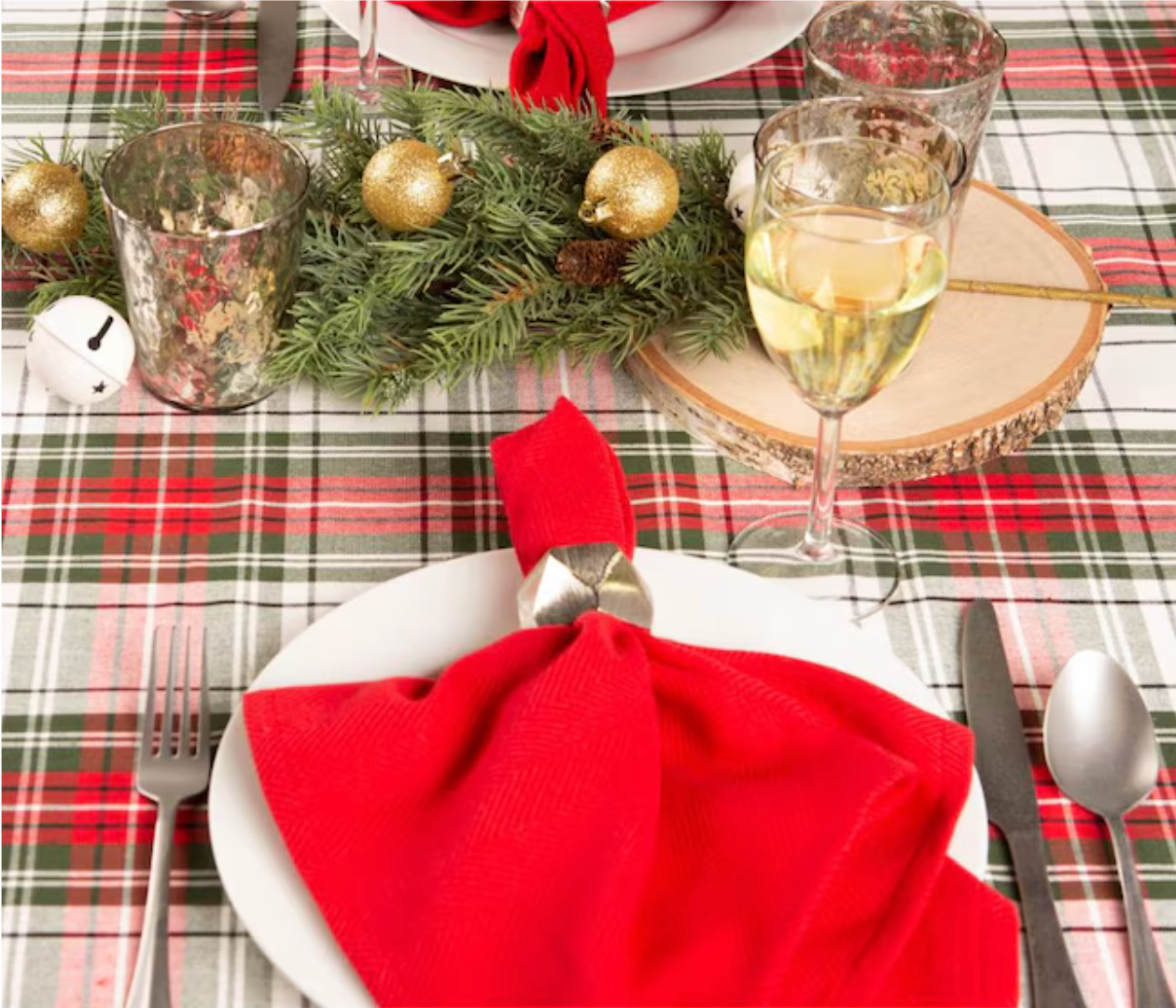 Xmas Plaid Tablecloth | DII