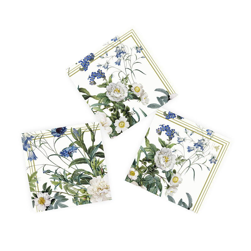 Blue Flower Garden Lunch Napkin | Koustrop & Co.