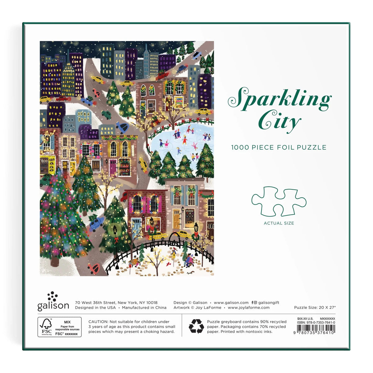 Joy Laforme Sparkling City Foil Puzzle (1000 Piece) | Galison