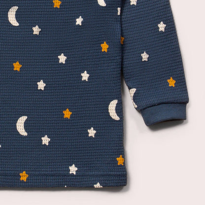 Navy Waffle Stars  Raglan Top | Little Green Radicals