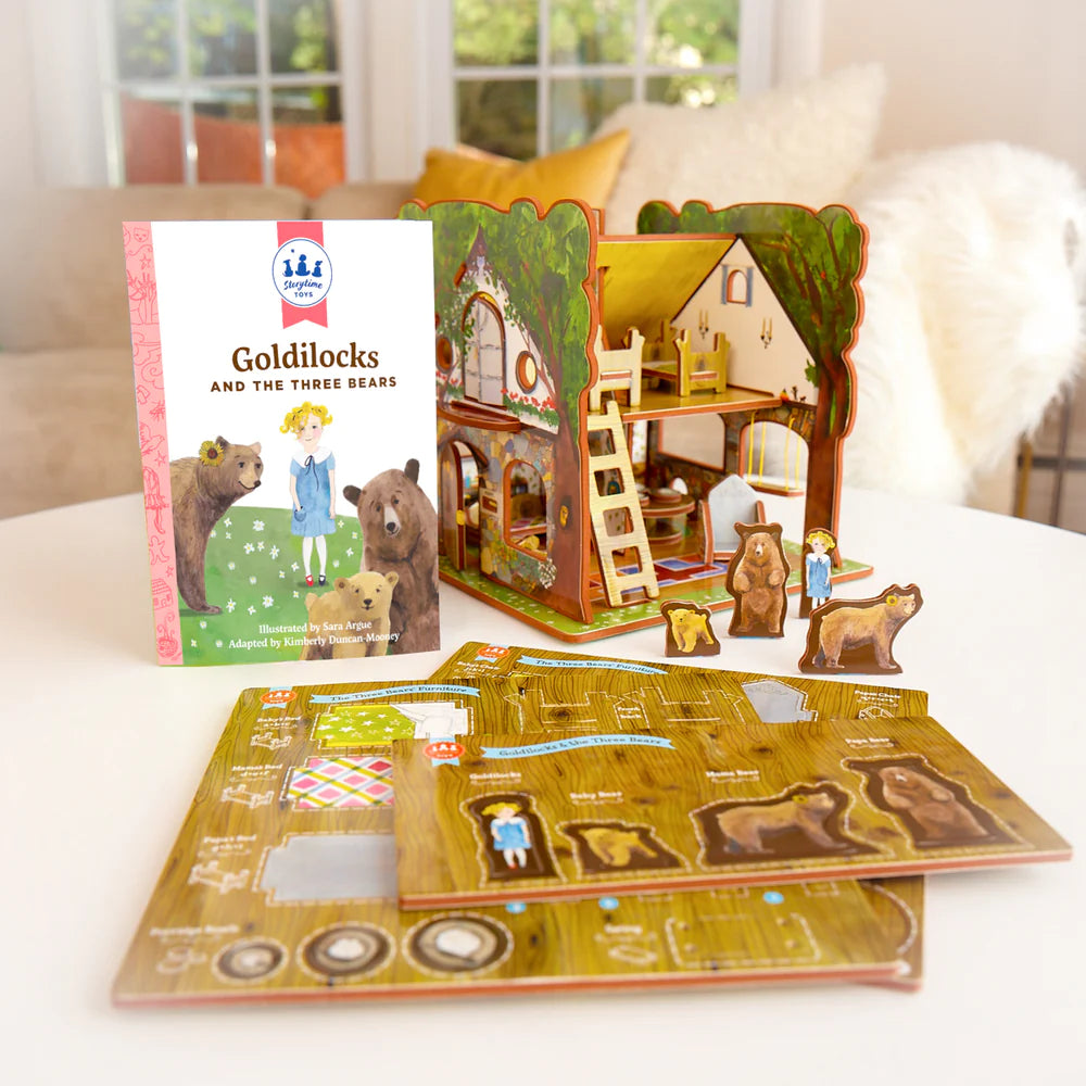 Goldilocks and the Three Bears Book & Playset | Storytime Toys
