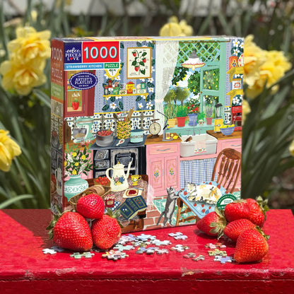 Strawberry Kitchen Puzzle (1000pc) | Eeboo