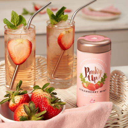 Strawberry Mint Herbal Tea Sachets | Pinky Up