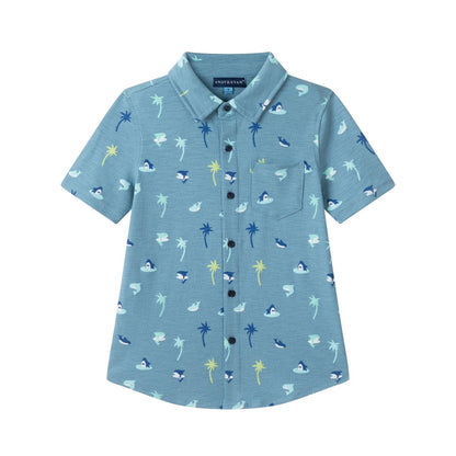 Boys Knit Buttondown Set | Tropical Vibes