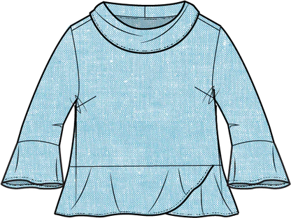 Topaz Linen Flounce Top | Habitat Clothing