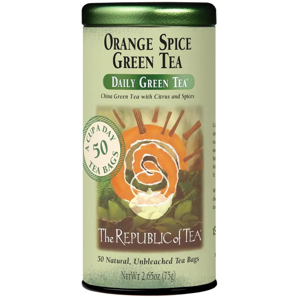 Orange Spice Green Tea (50 Tea Bags) | Republic of Tea