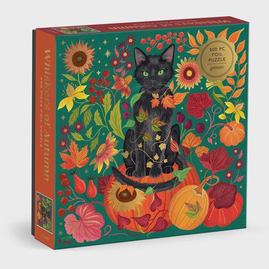 Whiskers of Autumns Foil Puzzle (500 Piece) | Galison