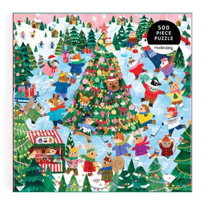Winter Whirl Family Puzzle (500 Piece) | Mudpuppy