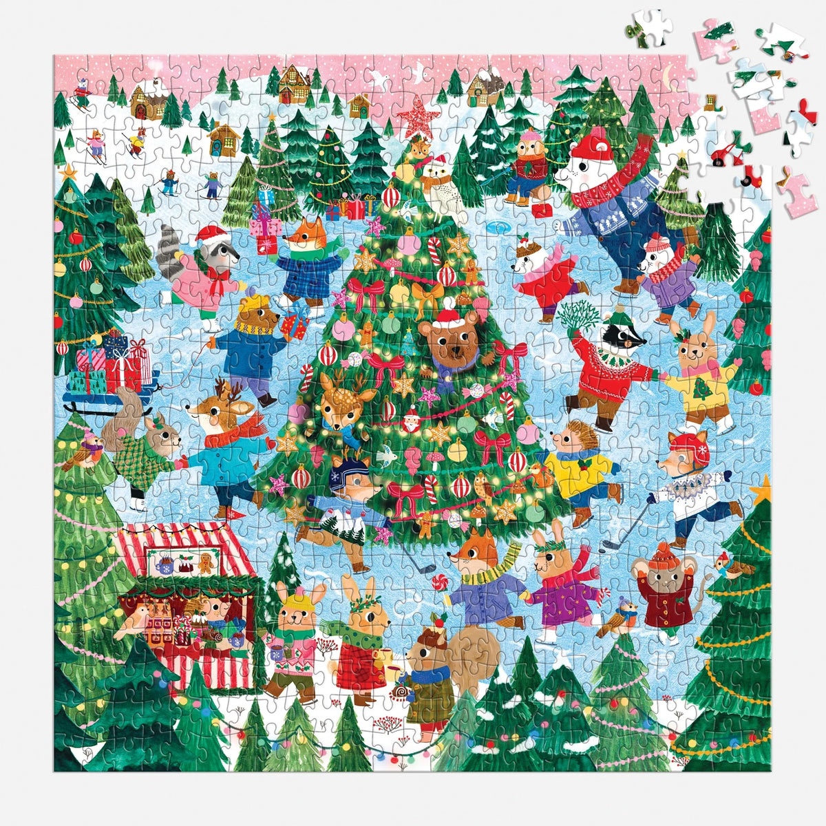 Winter Whirl Family Puzzle (500 Piece) | Mudpuppy