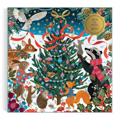 Victoria Ball Woodland Merrymakers Foil Puzzle (500 Piece) | Galison