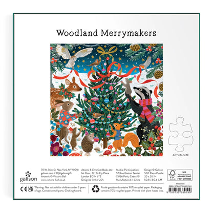 Victoria Ball Woodland Merrymakers Foil Puzzle (500 Piece) | Galison