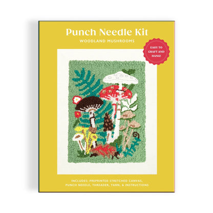 Woodland Mushrooms Punch Needle Kit | Galison