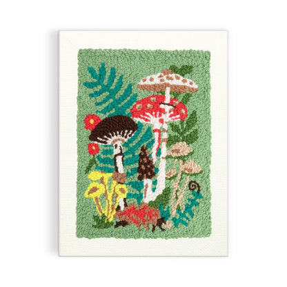 Woodland Mushrooms Punch Needle Kit | Galison