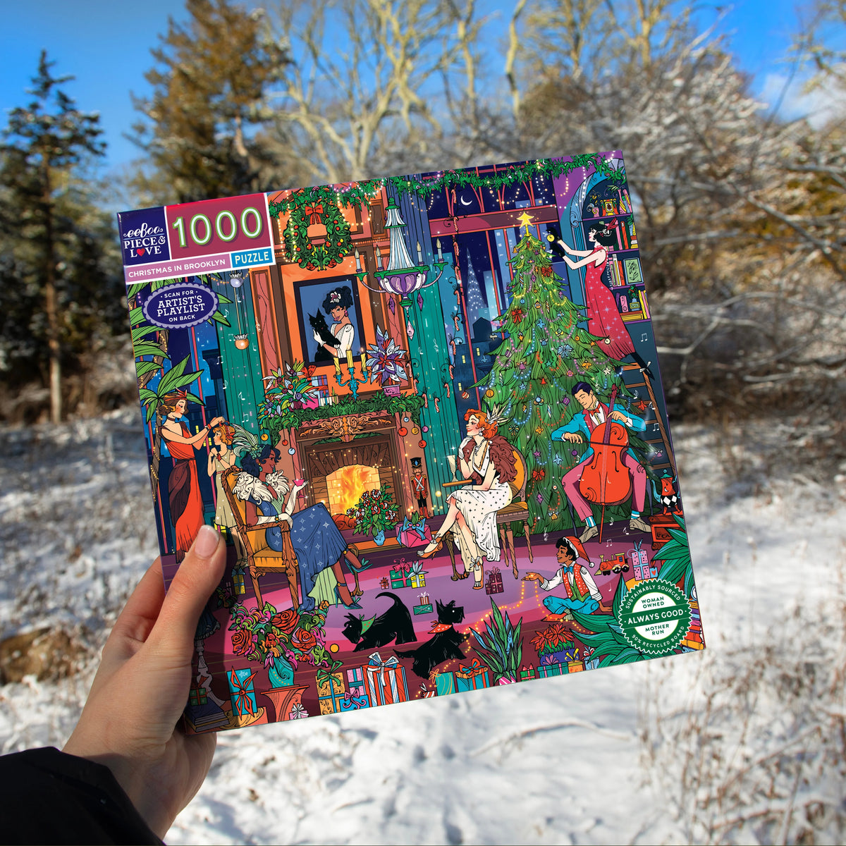 Christmas in Brooklyn Puzzle (1000pc) | Eeboo