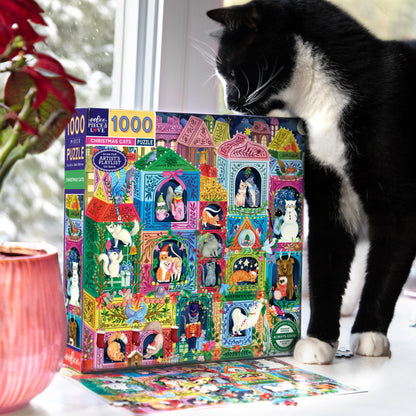 Christmas Cats Puzzle (1000pc) | Eeboo