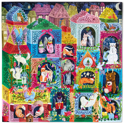 Christmas Cats Puzzle (1000pc) | Eeboo
