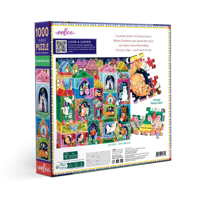 Christmas Cats Puzzle (1000pc) | Eeboo