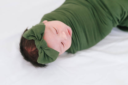 Alder Knit Headband Bow | Copper Pearl