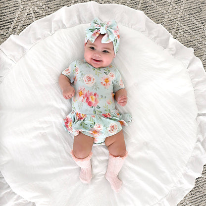 Mae Floral Bamboo Skirted Bodysuit | Gigi & Max