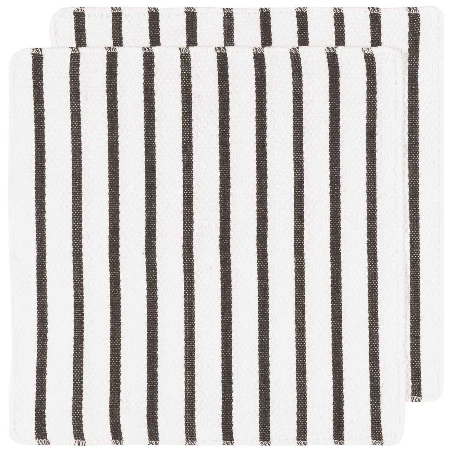 Basketweave Black Dishcloths (Set of 2) | Danica