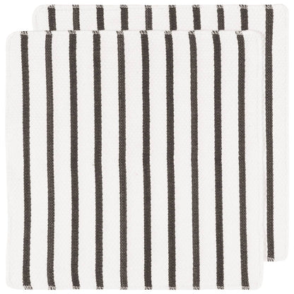 Basketweave Black Dishcloths (Set of 2) | Danica