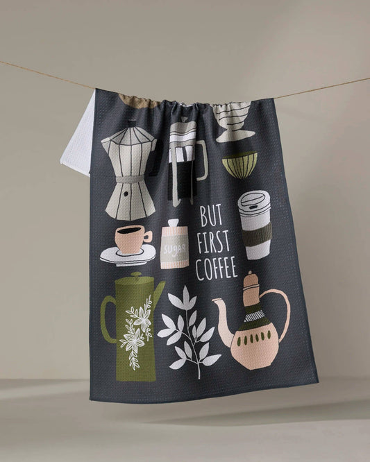 But First, Coffee Towel | Geometry