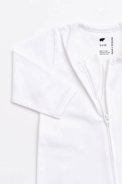 White Zipper Romper | Monica + Andy