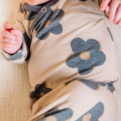 Gemma In Tan Newborn Knotted Gown | Copper Pearl