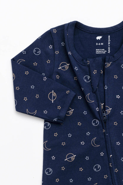 Navy Outerspace Romper | Monica + Andy