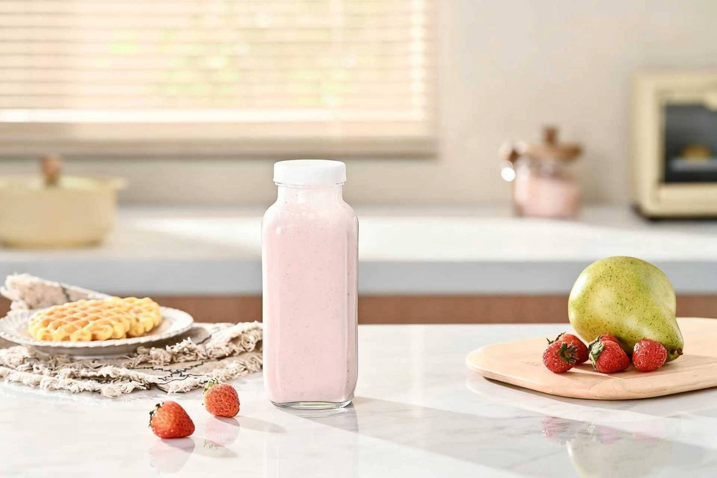 Square Glass Milk Bottle | Fox Run Brands