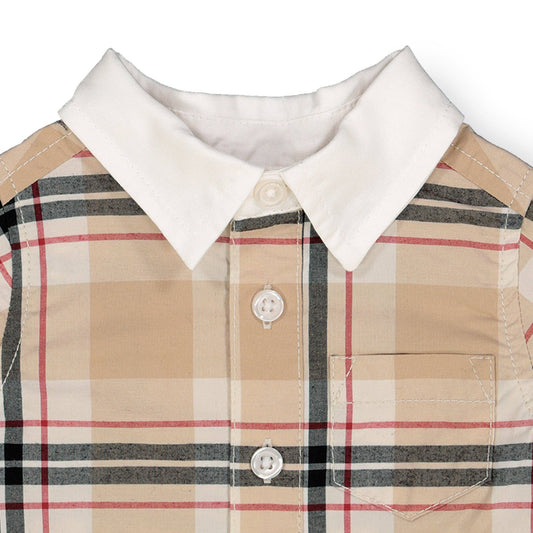 Organic Plaid Poplin Romper | Hope & Henry