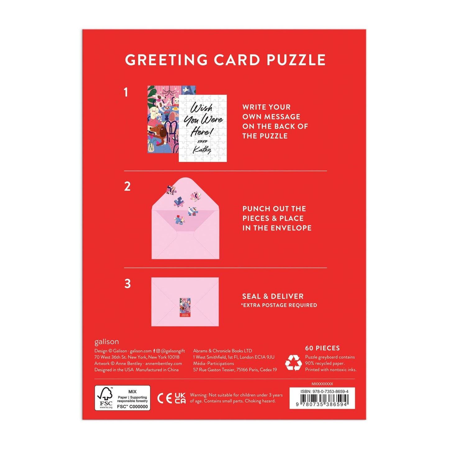 Paws for Love Greeting Card Puzzle | Galison