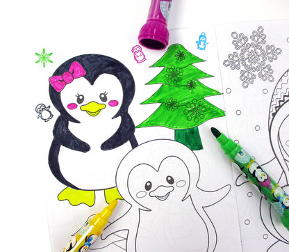 Penguin Stamp Marker Set - Set of 10 | Tiny Mills