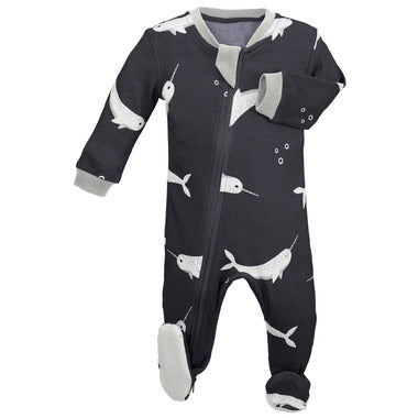 Footed 2 Zip Romper (Various Prints) | Zippy Jamz