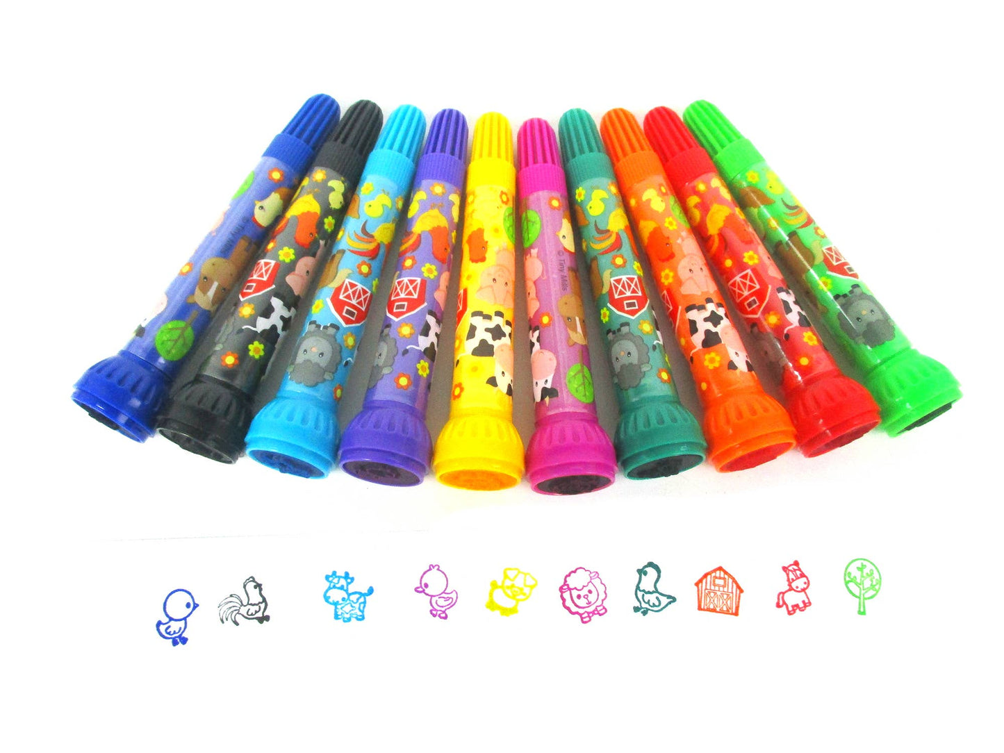 Farm Animals Stamp Marker Set - Set of 10 | Tiny Mills