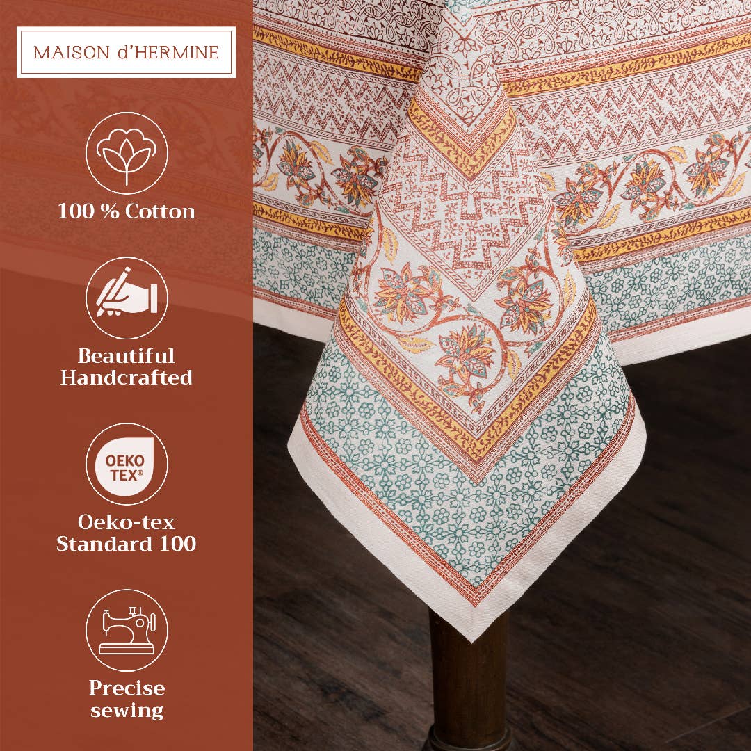 Nila Cotton Tablecloth (Various Sizes) | Maison d'Hermine