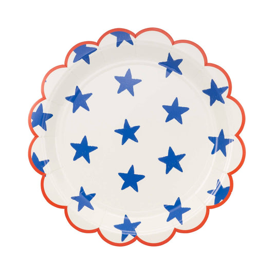 Blue Stars Paper Plate | My Mind's Eye