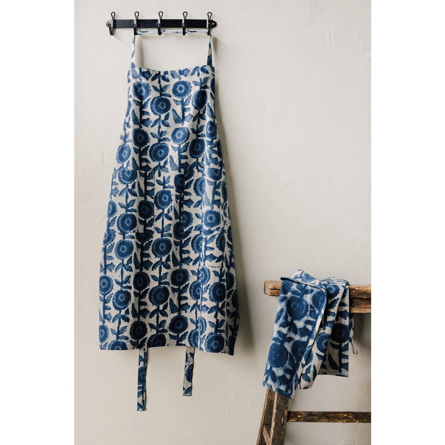Gilia Block Print Apron | Danica Heirloom