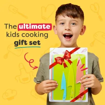 6 Piece Kids Cutting Board and Knife Set | Baketivity Corp