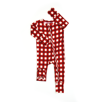 Emery Plaid Zip Romper | Gigi & Max