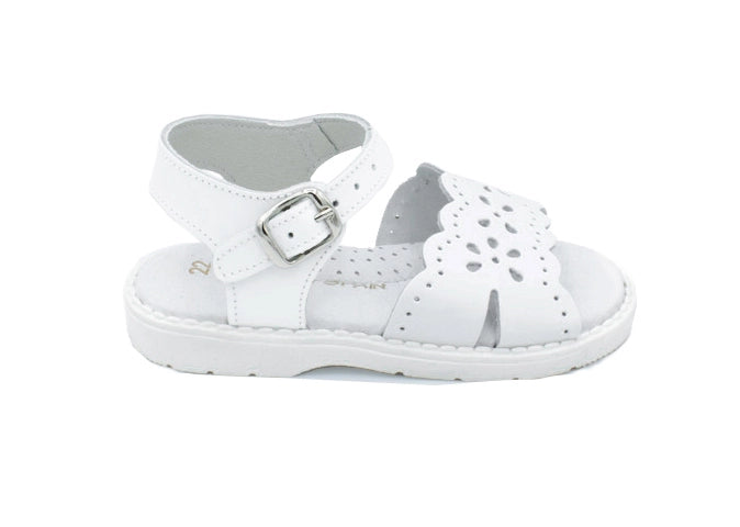 White Eyelet Open Toed Sandal | Aladino Spain