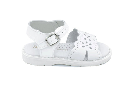 White Eyelet Open Toed Sandal | Aladino Spain