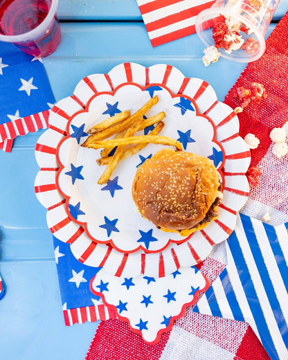 Blue Stars Paper Plate | My Mind's Eye