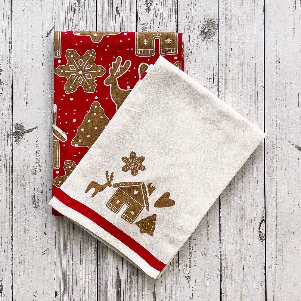 Cookies Printed Kitchen Towel - Set of 2 | Mahogany