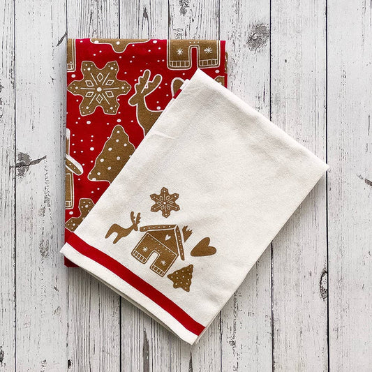 Cookies Printed Kitchen Towel - Set of 2 | Mahogany