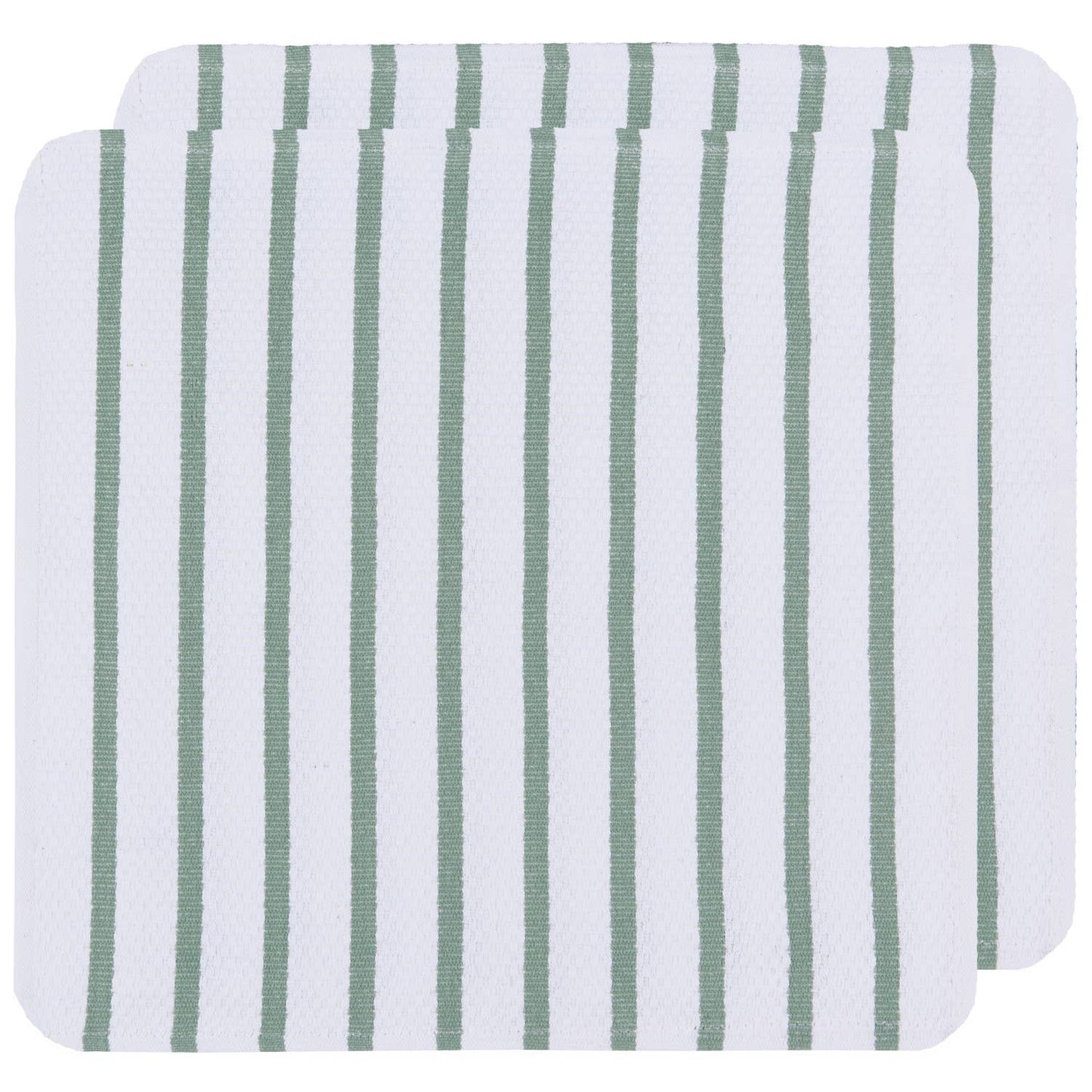 Basketweave Elm Green Dishcloths (Set of 2) | Danica