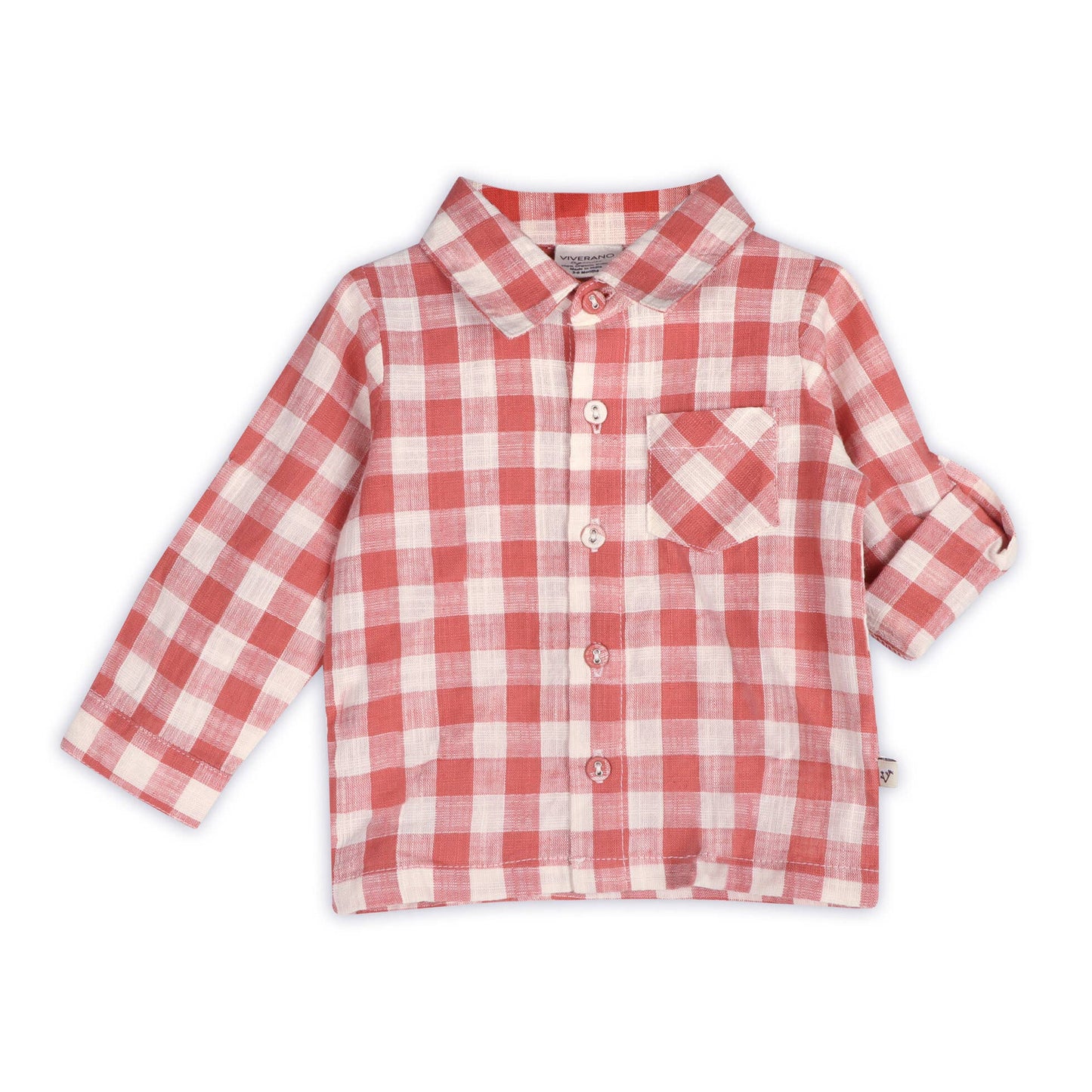 Arden Gingham Shirt & Cord Pant Set | Viverano Organics