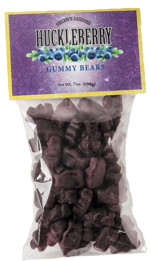 6oz Huckleberry Gummy Bears | Spokandy Chocolate